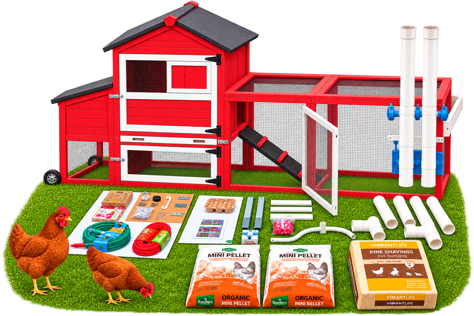 Barn red coop bundle